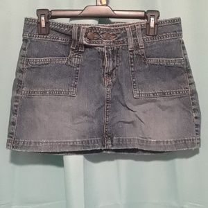 Juniors denim mini skirt